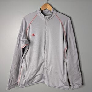 Adidas Climawarm Pastel Ice Blue Stretch Poly Zip Up Mock Neck Jacket L